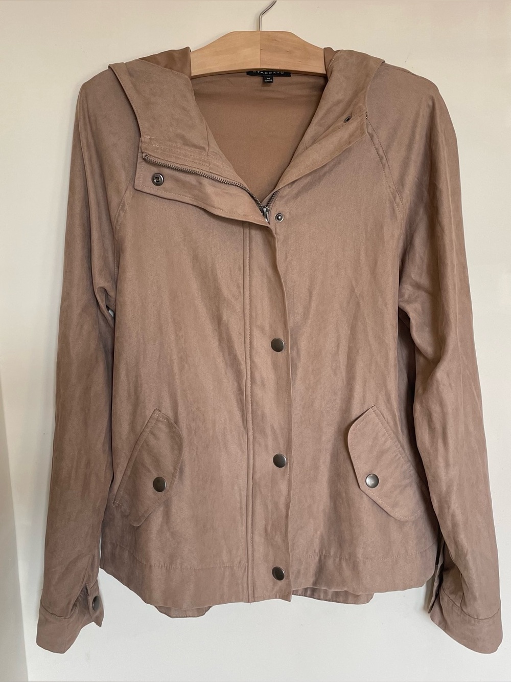 Staccato Taupe Hooded Utility Jacket